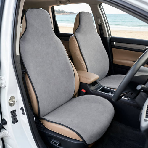 Two seat towels on both front seats